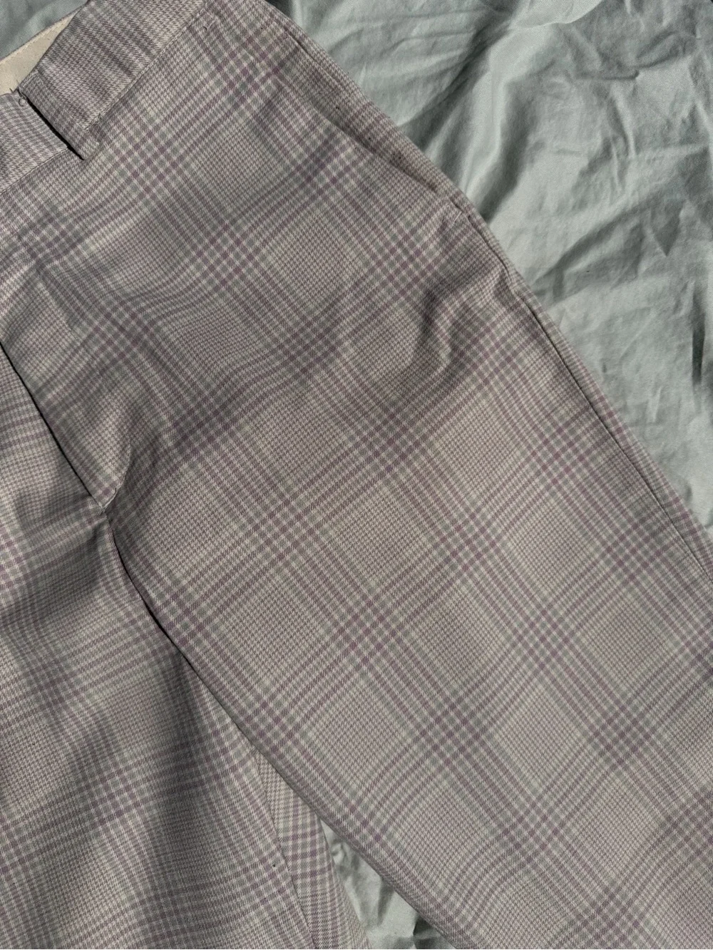H&M Light Gray Plaid Men's Dress Pants